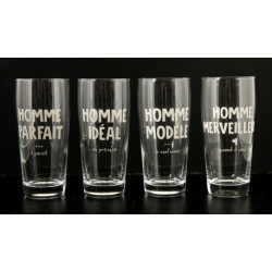 4 VERRES À BIERE "L'HOMME...