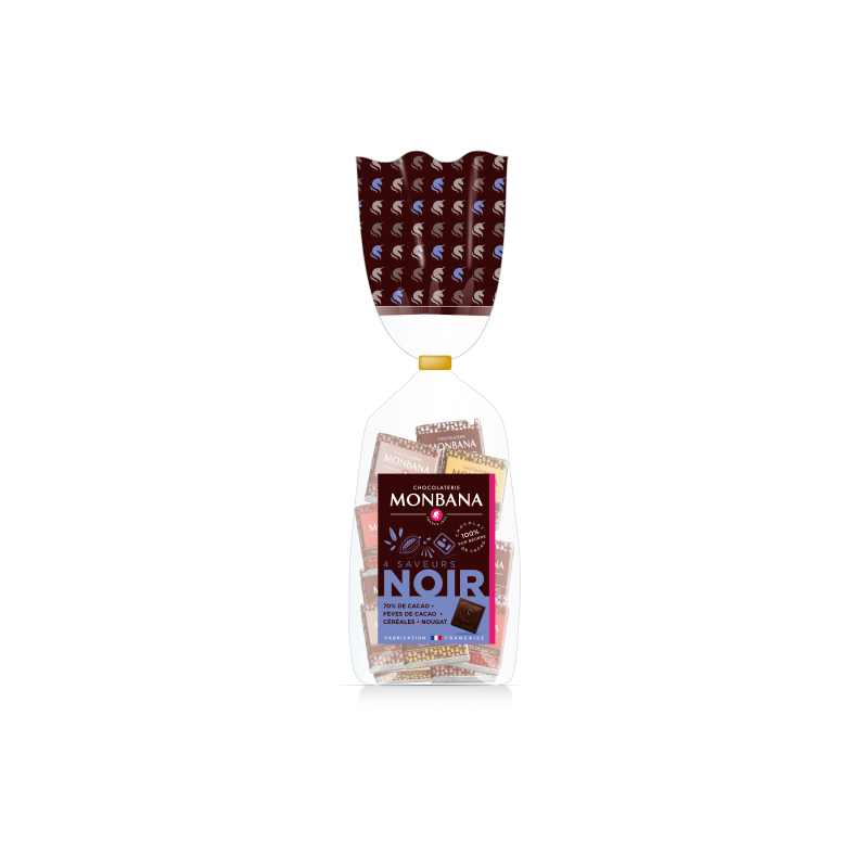 Carrés Chocolat Noir Bio - Evernat - La Fourche
